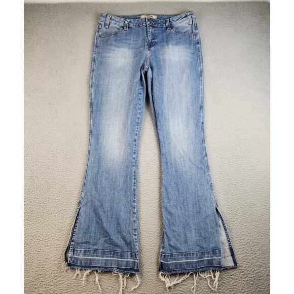 Hidden Denim - ROCK & ROLL Cowgirl Jeans Womens 32 Curvy Trouser Mid Flared Leg Bell Western